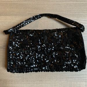 Sequin Black Mini Purse